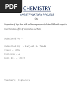 Chemistry Project Class 12 Preparation of Soyabean Milk and It's ...