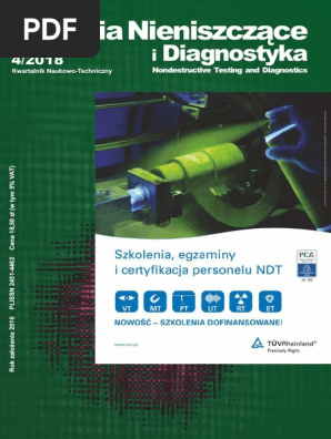 Badania Nieniszczące I Diagnostyka 04 2018