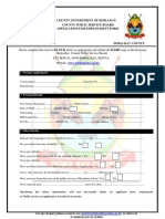 County Public Service Board Application For Employment Form: WWW - Psbhomabay.go - Ke
