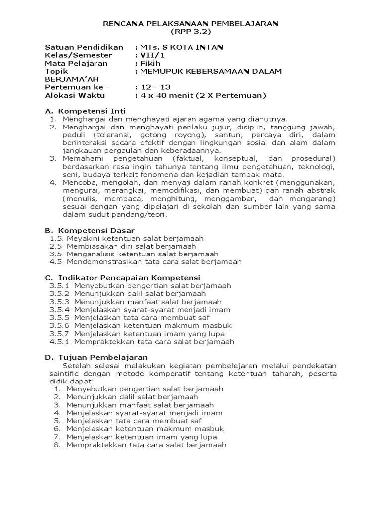 Rpp Fiqih Kls 7 No 3 2