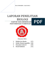 Contoh Laporan Penelitian Biologi