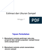 7 Estimasi Dan Ukuran Sampel Statling