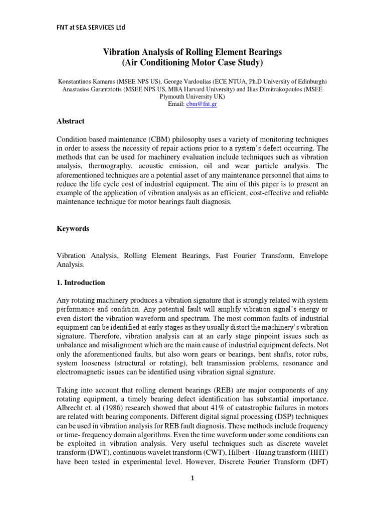 Rolling Element Bearings Vibration Analysis-Lenovo-PC PDF | PDF ...