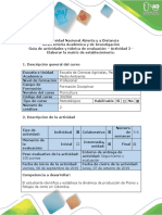 Guía de Actividades y Rubrica de Evaluación - Actividad 2 - Elaborar La Matriz de Establecimiento