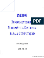 INE0003 F M D C: Undamentos de Atemática Iscreta para A Omputação