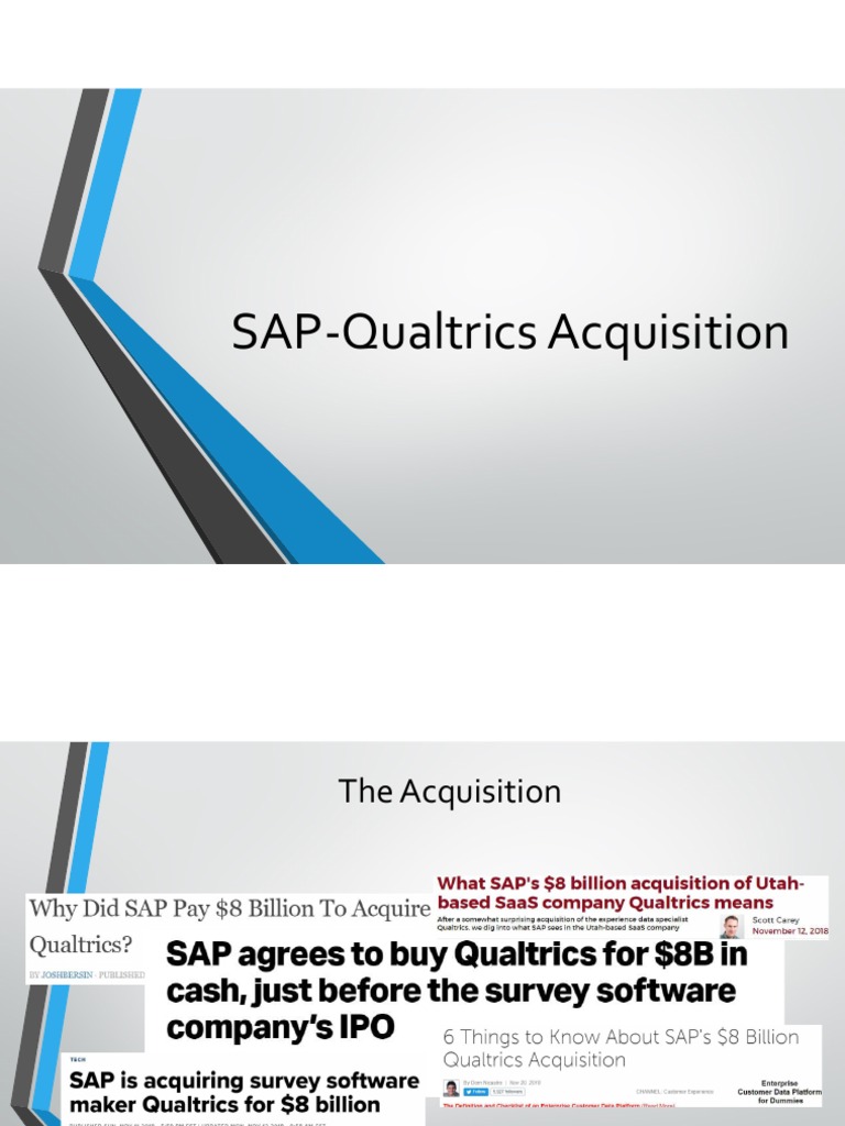 Combining Forces How SAP's Acquisition of Qualtrics Aims to Help Both