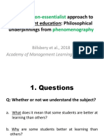 Towards A Approach To Management Education: Philosophical Underpinnings From