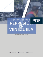 Represión en Venezuela: 2 169 Personas Han Sido Arrestadas Arbitrariamente Hasta El 31 de Agosto