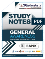 General Awareness Study Notes For Bank Exam