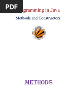 Methods and constructors