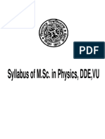 M.Sc. Physics Syllabus