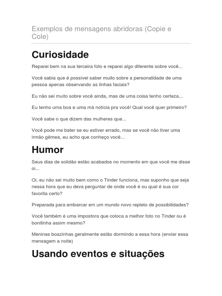 Iniciar Conversas no Tinder Com Criatividade
