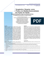 Projeto Terapêutico Singular Como Estratégia de Prática Da Multiprofissionalidade Nas Ações de Saúde