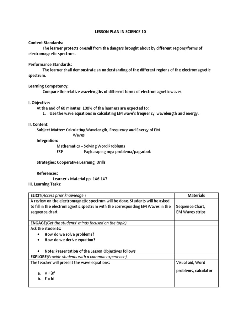 Calculating EM Waves: Wavelength & Energy | PDF | Electromagnetic ...