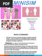 Masooma, Muskan, Dua and Lubaba: Prepared by