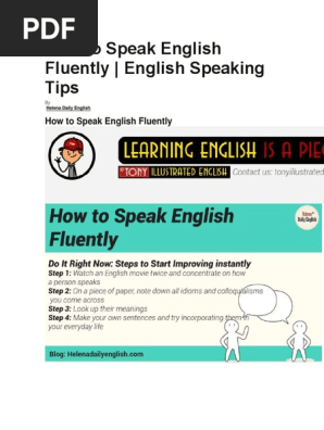 How To Speak English Fluently Pdf Fluency English Language