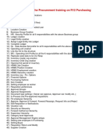 List of Topics For The Procurement Training On R12 Purchasing