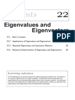 Eigenvectors Eigenvalues And: Learning Outcomes