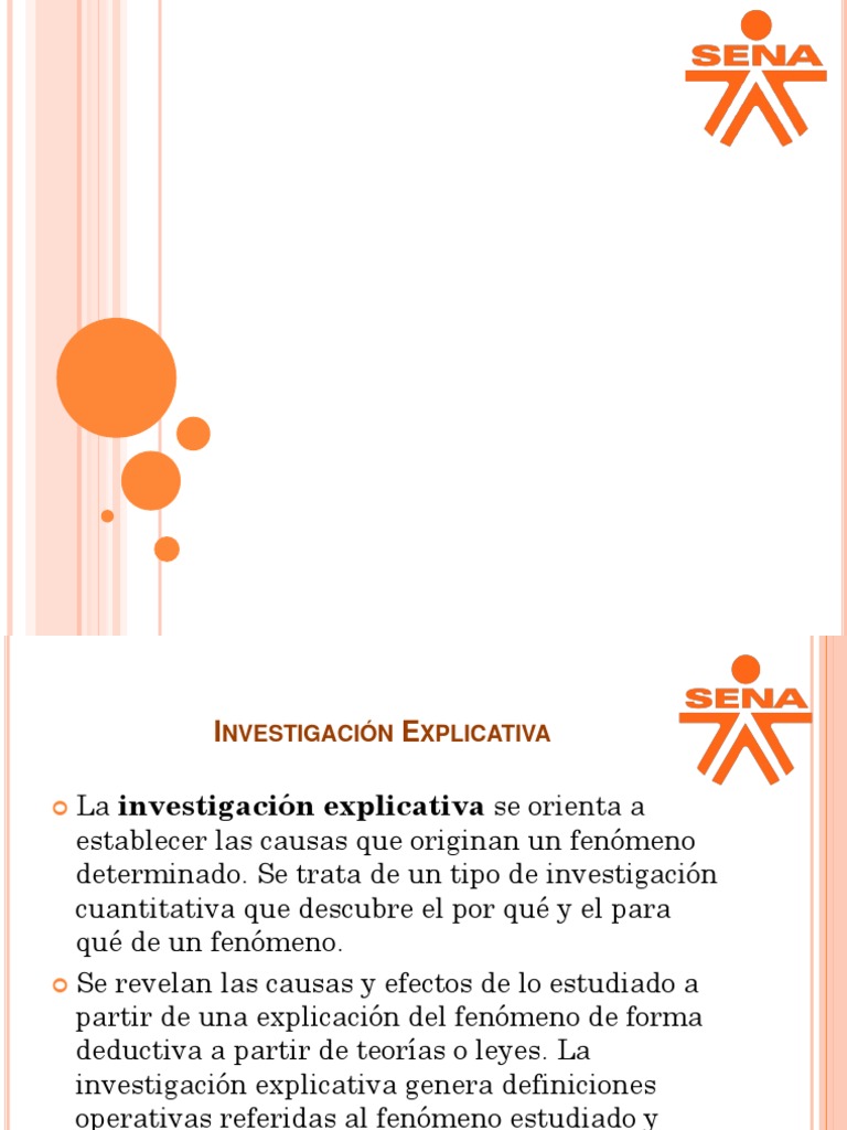 Investigación Explicativa: Causas y Efectos | PDF