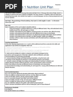 Unit Plan Psychology of Food Marketing Final 1