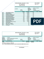 Seguridad Oncor Ltda: Recibo de Pago