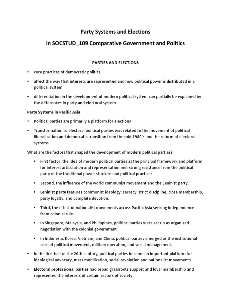 Party Systems and Elections in Asia | PDF | Political Parties | Communism