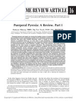 Cme Reviewarticle: Puerperal Pyrexia: A Review. Part I