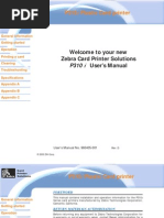 Download Zebra p310i Manual - Zebra p310i Id Card Printer by Zebra Card Printer SN42599189 doc pdf