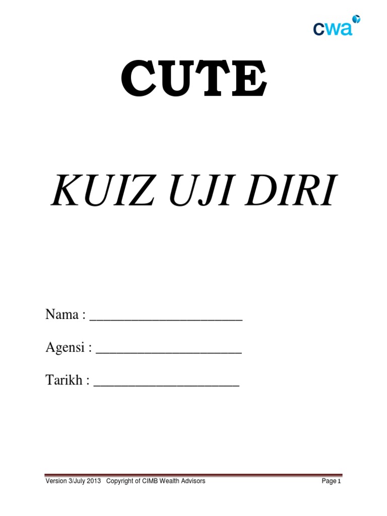 Kuiz Uji Diri V3 Pdf