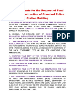 Requirements For The Request of Fund For Construction of Standard Police Station Building