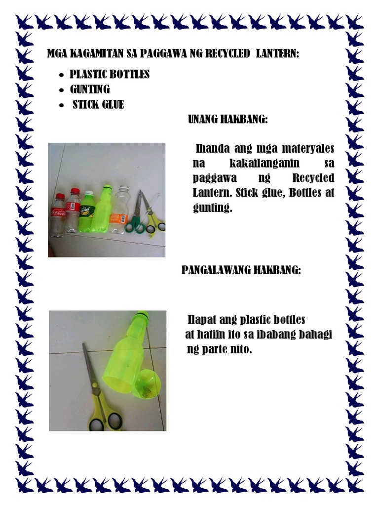 Mga Kagamitan Sa Paggawa NG Recycled Lantern | PDF