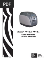Download Zebra p110i Printer and Zebra p110m Printer Users Manual by Zebra Card Printer SN42600689 doc pdf