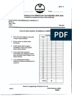 2016 Percubaan SPM Kedah - Matematik Tambahan Kertas 1 PDF