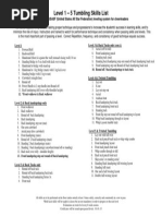 Acrobatic Arts Level Progression Guide | PDF | Sports