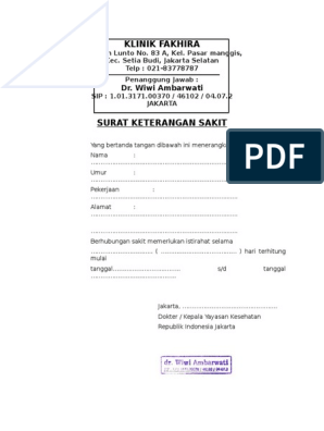 Surat Keterangan Sakit Pdf