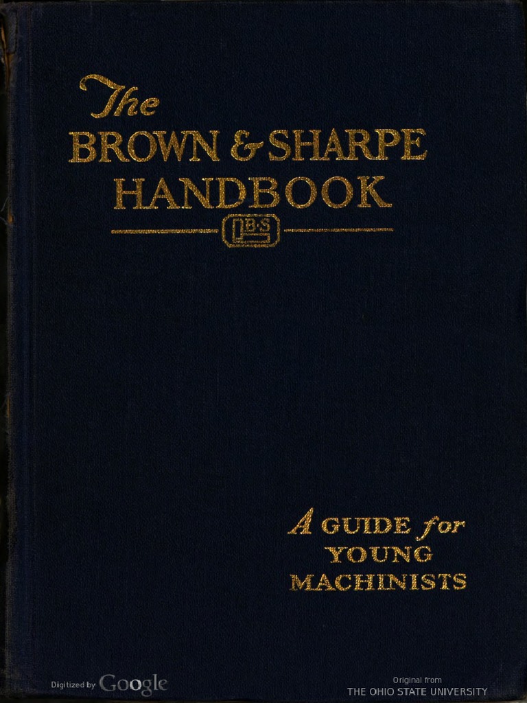 Brown and Sharpe Handbook Young Machinists PDF Gear Grinding