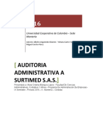 Auditoría Administrativa A Surtimed SAS - Finalizado