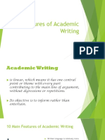 2Features of Academic Writing