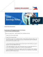 PEZA - Fiscal Incentives PDF