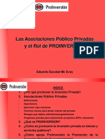 ASOC. PUBLICO PRIVADAS Y EL ROL DE PROINVERSION.ppt