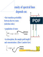 The Intensity of Spectral Lines Depends On