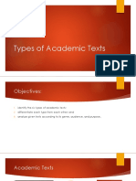 3types of Academic Texts