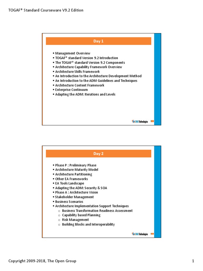 Togaf V92 Part1 Enterprise Architecture Innovation