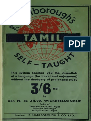 Tamil Self Taught Pdf Consonant Vowel