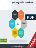 6-Step Hexagon Diagram Template for PowerPoint