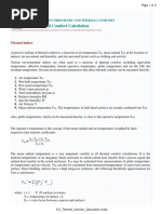 8.3 Thermal Comfort Calculation