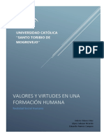 Valores y Virtudes en Una Formación Humana Final