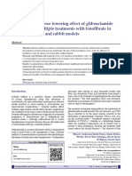 Alteration of Glucose Lowering Effect of Glibenclamide On Single and Multiple Treatments With Fenofibrate in Experimental Rats and Rabbit Models