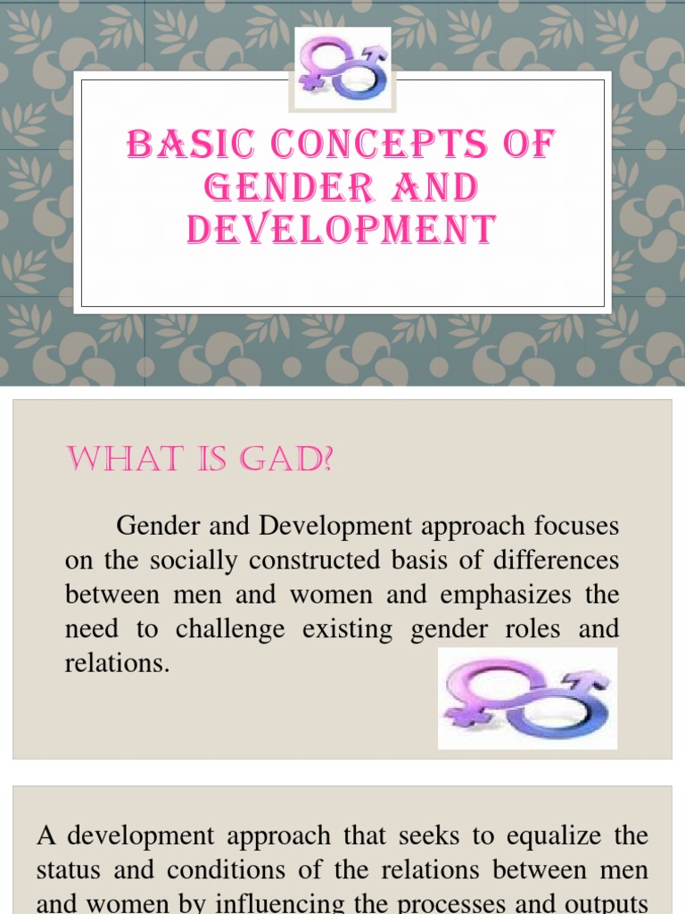 Basic Concepts of Gender and Development | PDF | Gender | Gender Studies