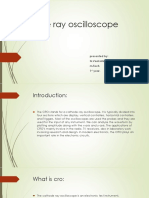 Cathode Ray Oscilloscope: Presented By: G.Venkataswamy M.tech 1 Year